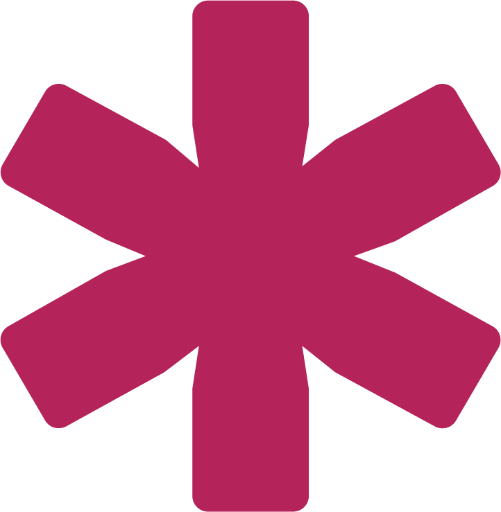 Asterisco rosa